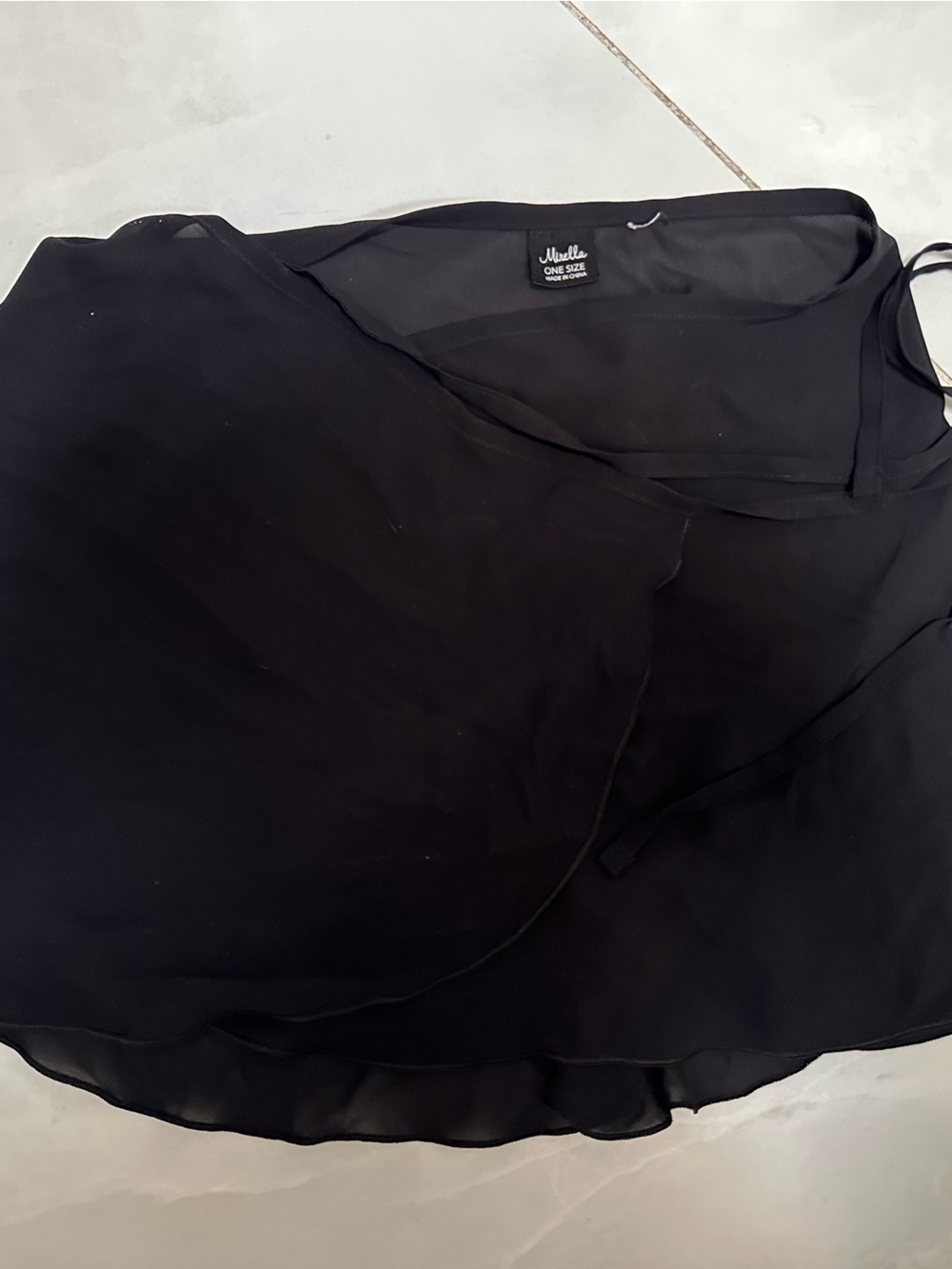 Mirella Black Wrap Chiffon Skirt